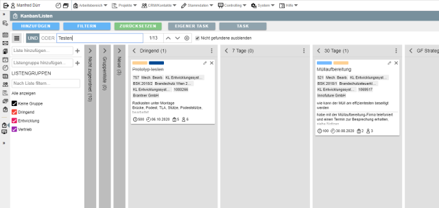 Tasks/Kanban - Quick Search